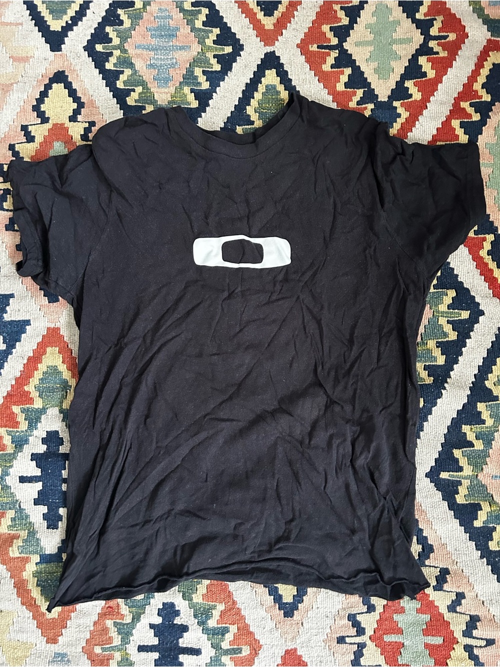 Oakley Black Tee with White Center Logo